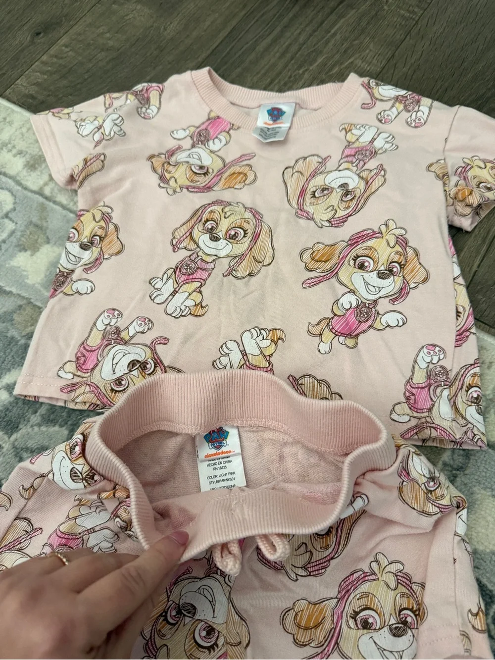 Paw Patrol light pink Skye matching set - 2T